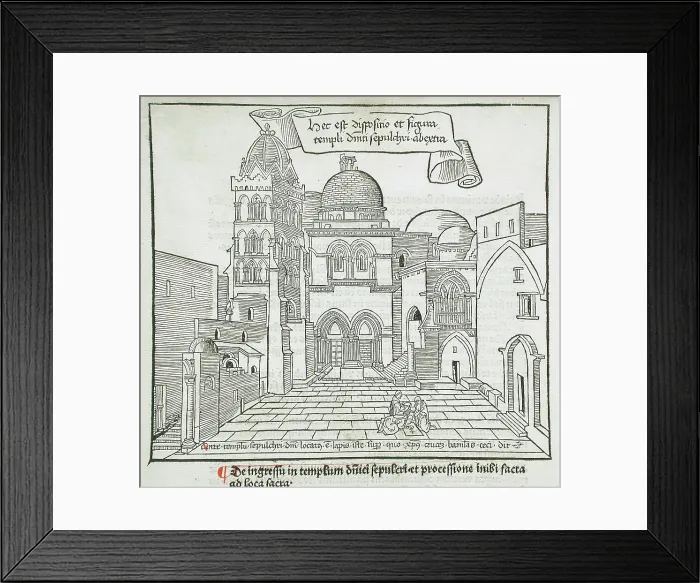 Framed Print : Church of the Holy Sepulchre, published 1486. Creator: Erhard Reuwich Framed Print : Church of the Holy Sepulchre, published 1486. Creator: Erhard Reuwich