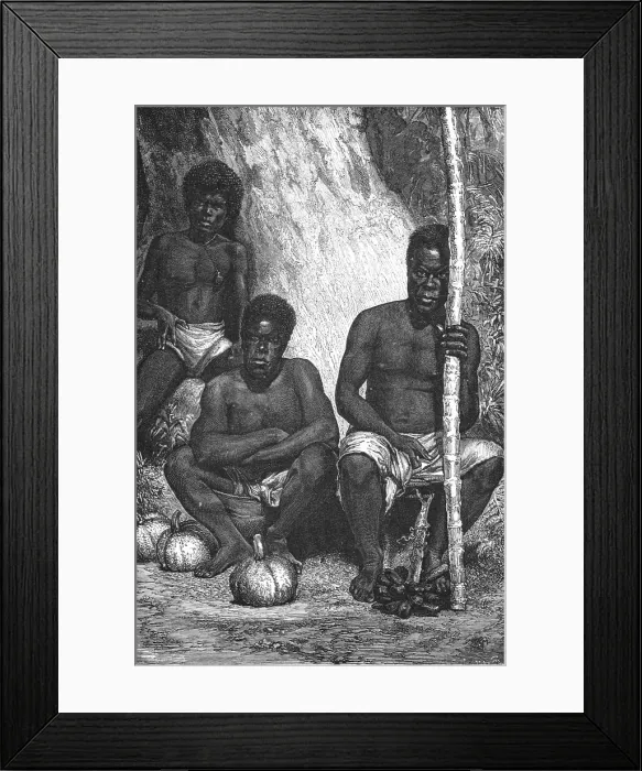 Framed Print : New Caledonian Fruit-sellers; Some Account of New Caledonia, 1875. Creator: Unknown Framed Print : New Caledonian Fruit-sellers; Some Account of New Caledonia, 1875. Creator: Unknown