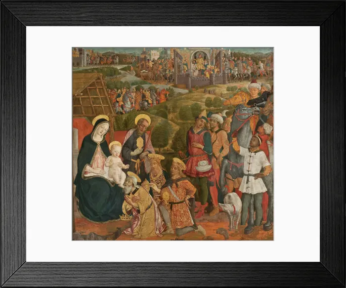 Framed Print : Adoration of the Magi, late 15th-early 16th century. Creator: Guidoccio Cozzarelli Framed Print : Adoration of the Magi, late 15th-early 16th century. Creator: Guidoccio Cozzarelli