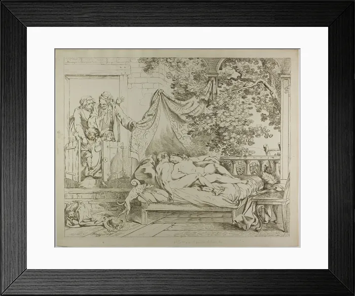 Framed Print : The Lovers, 1799. Creator: Johann Heinrich Ramberg Framed Print : The Lovers, 1799. Creator: Johann Heinrich Ramberg