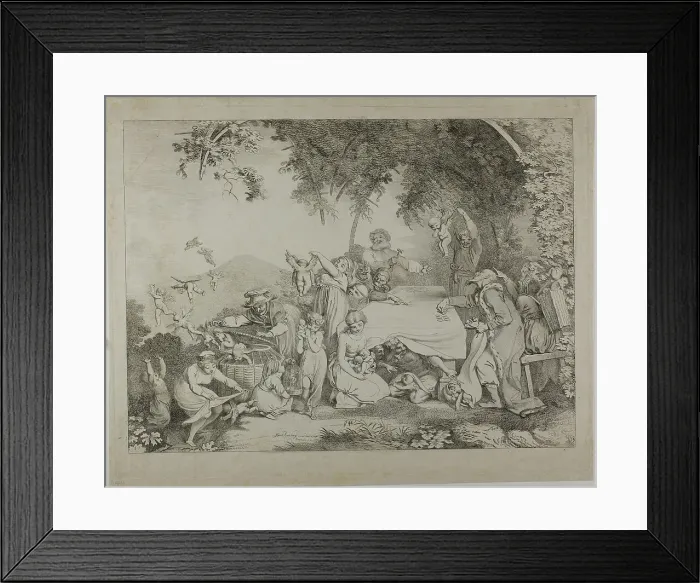 Framed Print : Auction of the Cupids, 1799. Creator: Johann Heinrich Ramberg Framed Print : Auction of the Cupids, 1799. Creator: Johann Heinrich Ramberg