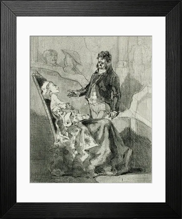 Framed Print : Derrière le rideau, 1856. Creator: Félicien Rops Framed Print : Derrière le rideau, 1856. Creator: Félicien Rops