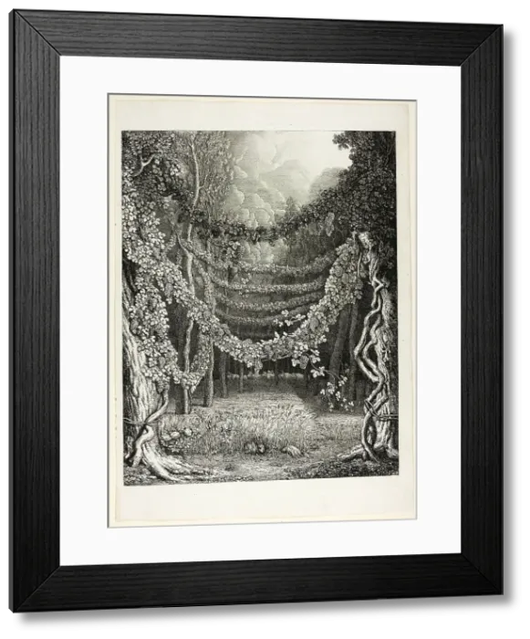 Framed Print : Oenotria Telus, An Idealized Woodland Scene Near Naples, 1796. Creator: Johann Heinrich Wilhelm Tischbein Framed Print : Oenotria Telus, An Idealized Woodland Scene Near Naples, 1796. Creator: Johann Heinrich Wilhelm Tischbein