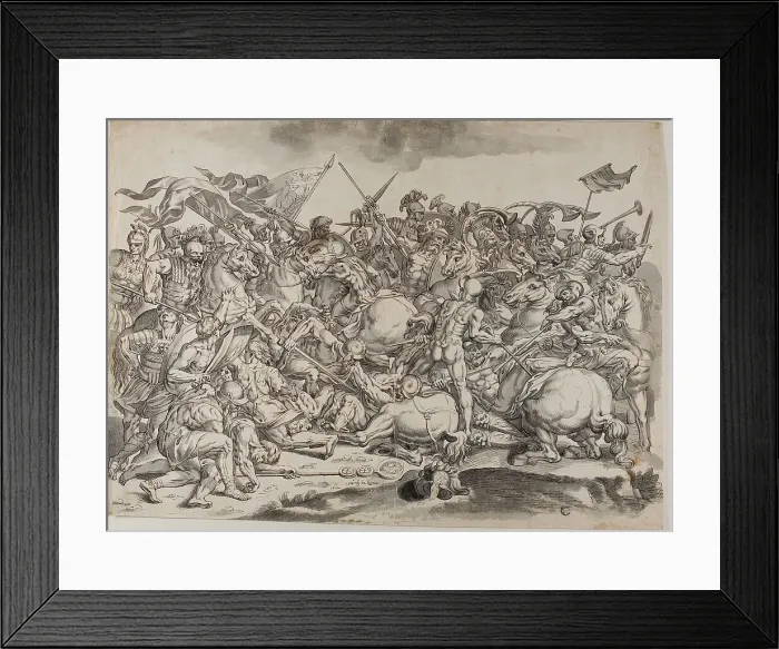 Framed Print : Battle of the Milvian Bridge, 1612. Creator: Johann Heintz Framed Print : Battle of the Milvian Bridge, 1612. Creator: Johann Heintz
