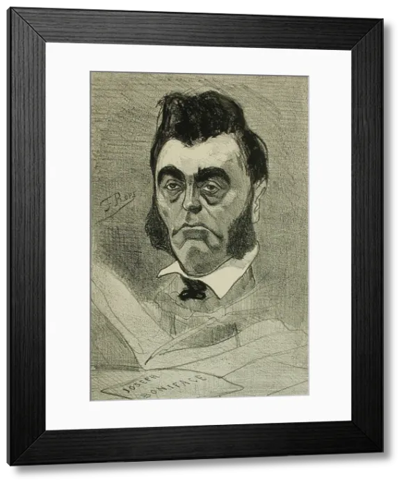 Framed Print : Louis-Joseph-Boniface Defré, 1858. Creator: Félicien Rops Framed Print : Louis-Joseph-Boniface Defré, 1858. Creator: Félicien Rops