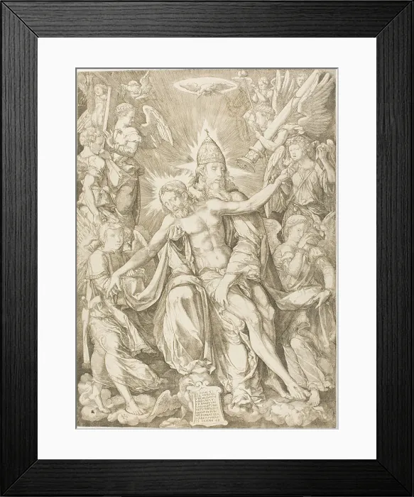 Framed Print : The Trinity, 1542. Creators: Johann Ladenspelder, Jesus Christ Framed Print : The Trinity, 1542. Creators: Johann Ladenspelder, Jesus Christ