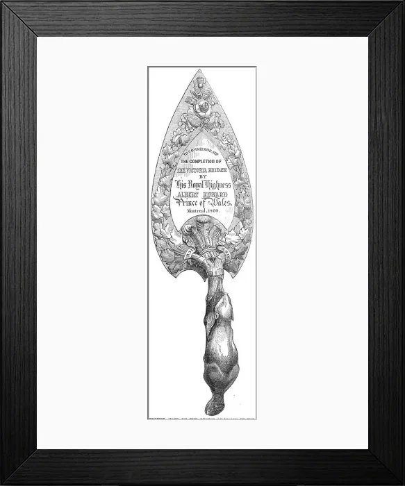 Framed Print : Trowel used by the Prince of Wales in the completion of Victoria Bridge, 1860. Creator: Unknown Framed Print : Trowel used by the Prince of Wales in the completion of Victoria Bridge, 1860. Creator: Unknown