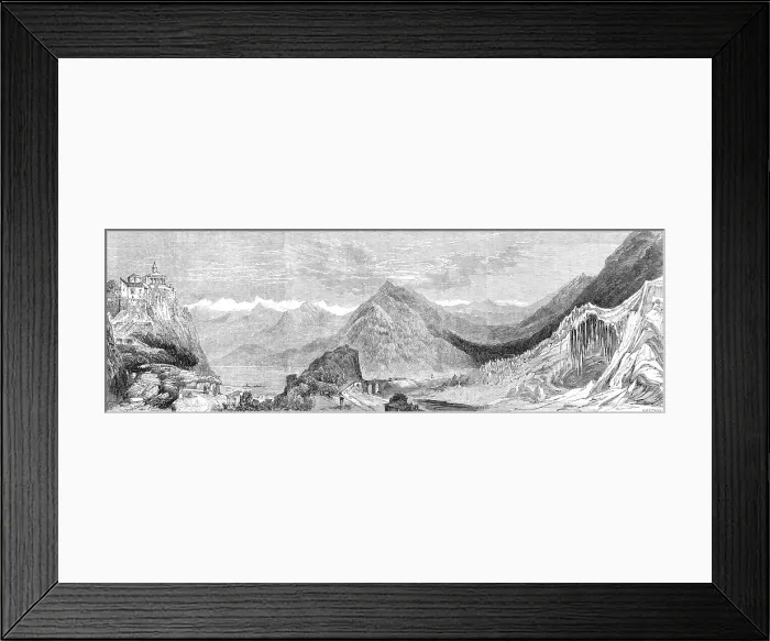 Framed Print : The Stereorama at Cremorne Gardens - panorama of the route to Italy, via the St. Gothard Pass, 1860. Creator: Smyth Framed Print : The Stereorama at Cremorne Gardens - panorama of the route to Italy, via the St. Gothard Pass, 1860. Creator: Smyth