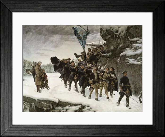 Framed Print : Bringing Home the Body of King Karl XII of Sweden, 1884 / 1878. Creator: Gustaf Cederström Framed Print : Bringing Home the Body of King Karl XII of Sweden, 1884 / 1878. Creator: Gustaf Cederström