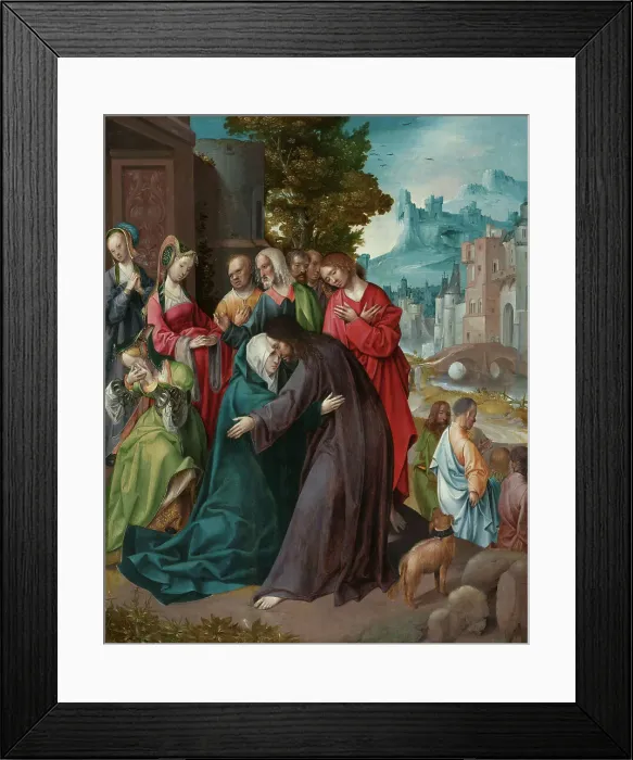 Framed Print : Christ Taking Leave of his Mother, c.1515-c.1520. Creator: Cornelius Engebrechtsz Framed Print : Christ Taking Leave of his Mother, c.1515-c.1520. Creator: Cornelius Engebrechtsz