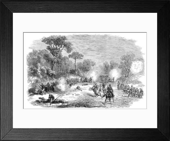 Framed Print : The Revolution in Naples - before Capua, Sept. 19 - severe fire on the national troops... 1860. Creator: Unknown Framed Print : The Revolution in Naples - before Capua, Sept. 19 - severe fire on the national troops... 1860. Creator: Unknown