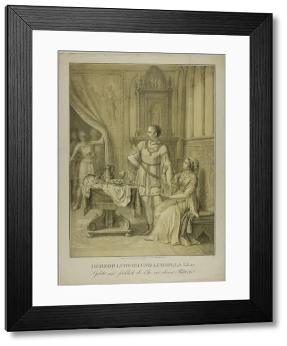 Framed Print : Herzog Ludwig I and Ludmilla, n.d. Creator: Johann Michael Mettenleiter Framed Print : Herzog Ludwig I and Ludmilla, n.d. Creator: Johann Michael Mettenleiter