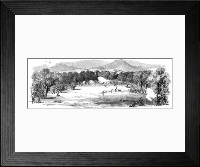 Framed Print : The Battle on the Volturno - fight in the field near St. Angelo - from a sketch by T. Nast, 1860. Creator: Unknown Framed Print : The Battle on the Volturno - fight in the field near St. Angelo - from a sketch by T. Nast, 1860. Creator: Unknown