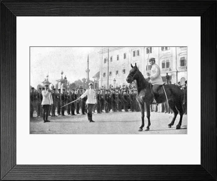 Framed Print : Les evenements d'orient; Le 31 aout, la capitaine grec Sarris annonce la constitution de la Ligue d Creator: Unknown Framed Print : Les evenements d'orient; Le 31 aout, la capitaine grec Sarris annonce la constitution de la Ligue d Creator: Unknown