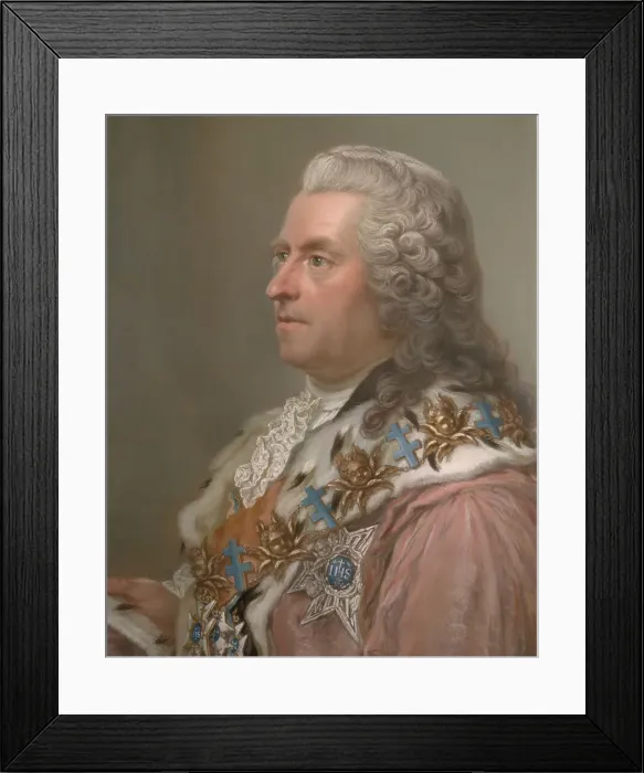 Framed Print : Count Carl Gustaf Tessin - pendant, 1761. Creator: Gustaf Lundberg