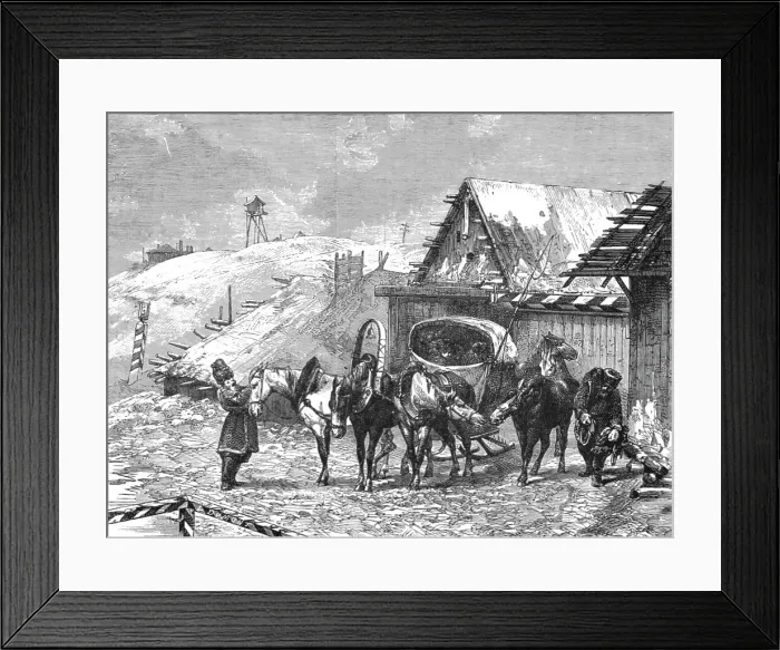 Framed Print : Russian Post Station in Livland; The Baltic Provinces of Russia, 1875. Creator: Unknown Framed Print : Russian Post Station in Livland; The Baltic Provinces of Russia, 1875. Creator: Unknown