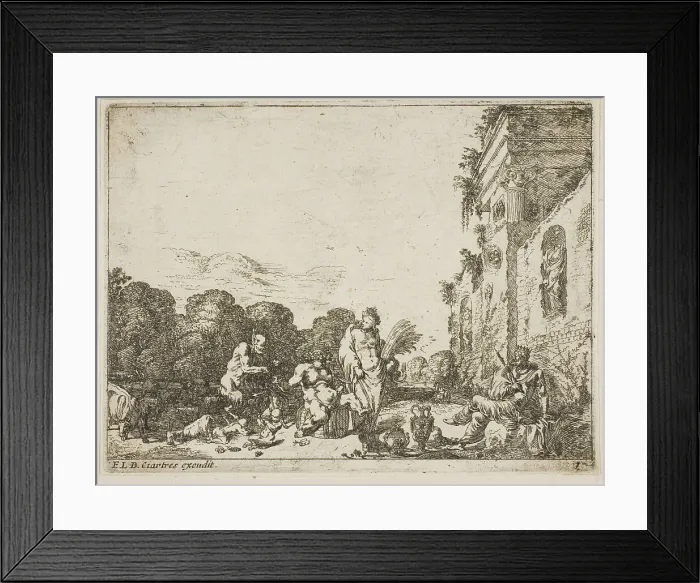 Framed Print : Bacchanalian Scene with Allegorical Figures, n.d. Creator: Johann Wilhelm Bauer Framed Print : Bacchanalian Scene with Allegorical Figures, n.d. Creator: Johann Wilhelm Bauer