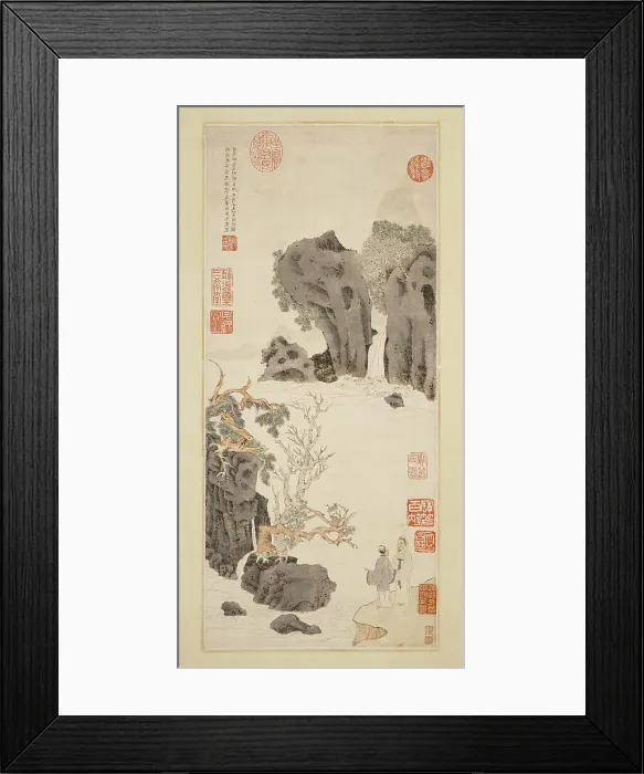 Framed Print : Old Trees by a Cold Waterfall, 1531. Creator: Wen Zhengming Framed Print : Old Trees by a Cold Waterfall, 1531. Creator: Wen Zhengming