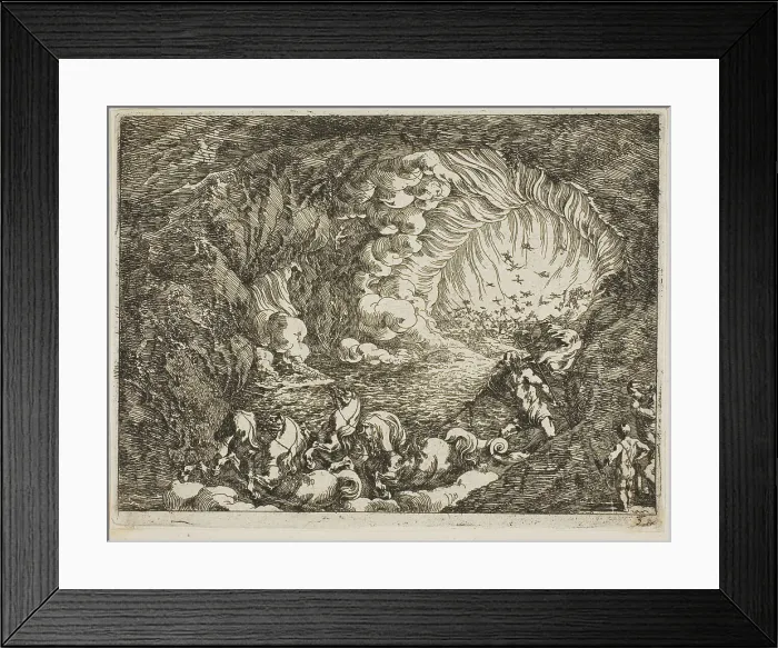 Framed Print : Apocalyptic Vision with Sea Gods, n.d. Creator: Johann Wilhelm Bauer