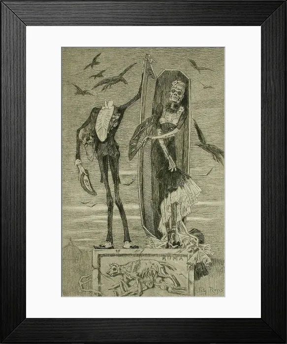 Framed Print : Le Vice suprême (The Supreme Vice), 1884. Creator: Félicien Rops Framed Print : Le Vice suprême (The Supreme Vice), 1884. Creator: Félicien Rops
