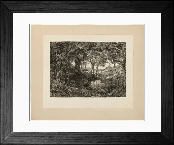 Framed Print : The Large Italian Landscape, 1841. Creator: Johann Wilhelm Schirmer Framed Print : The Large Italian Landscape, 1841. Creator: Johann Wilhelm Schirmer