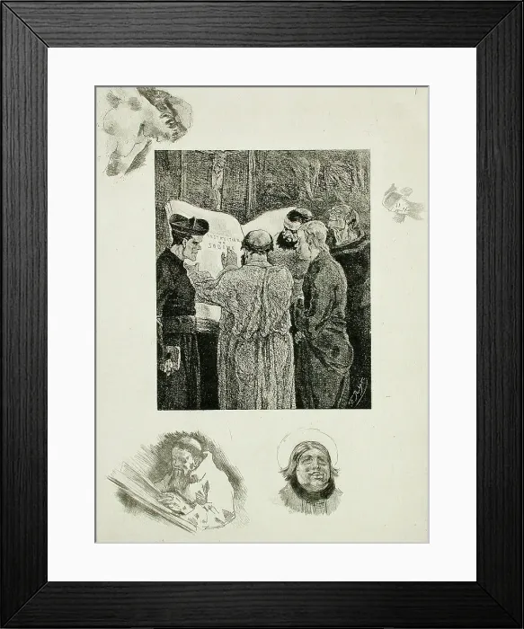 Framed Print : Chez les Trappistes, 1891. Creator: Félicien Rops