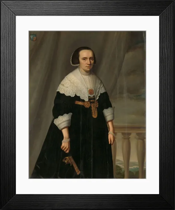Framed Print : Portrait of Machteld Bas ( -1681), after 1650. Creator: Unknown Framed Print : Portrait of Machteld Bas ( -1681), after 1650. Creator: Unknown