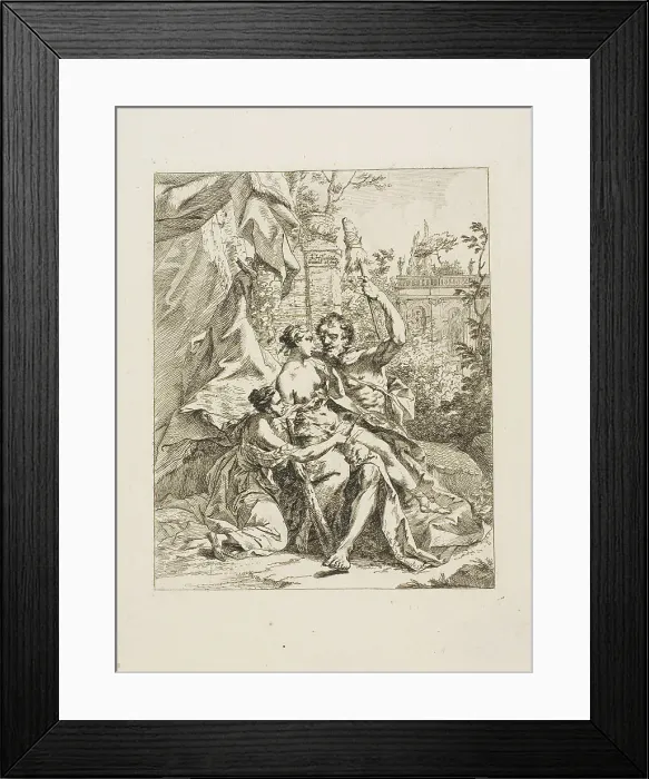 Framed Print : Hercules and Omphale, n.d. Creator: Johann Heinrich Tischbein Framed Print : Hercules and Omphale, n.d. Creator: Johann Heinrich Tischbein
