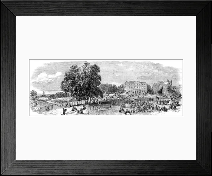 Framed Print : Fete at Norton Hall, the seat of C. Cammell, Esq. 1860. Creator: J. Sugman Framed Print : Fete at Norton Hall, the seat of C. Cammell, Esq. 1860. Creator: J. Sugman