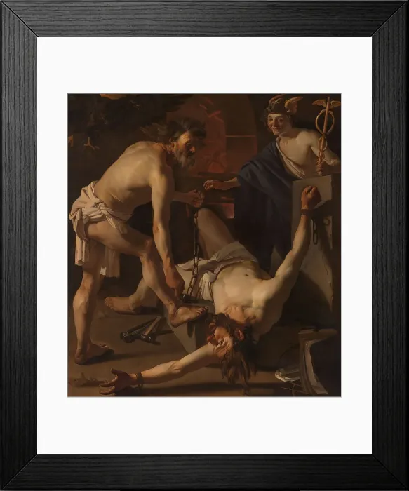 Framed Print : Prometheus Being Chained by Vulcan, 1623. Creator: Dirck van Baburen Framed Print : Prometheus Being Chained by Vulcan, 1623. Creator: Dirck van Baburen