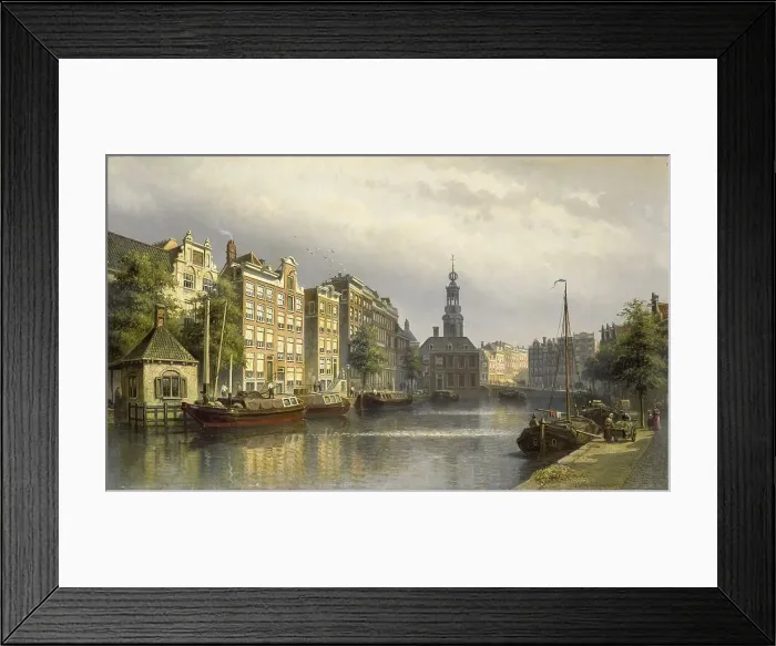 Framed Print : The Singel, Amsterdam, looking towards the Mint. 1884-1886. Creator: Eduard Alexander Hilverdink Framed Print : The Singel, Amsterdam, looking towards the Mint. 1884-1886. Creator: Eduard Alexander Hilverdink