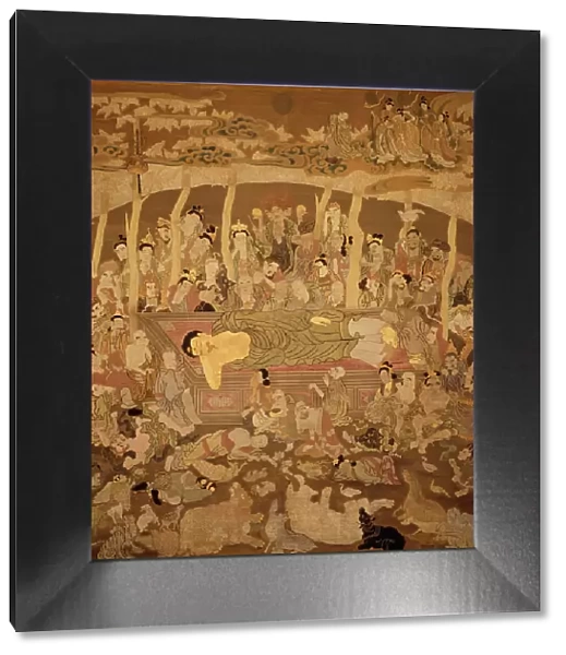 Wall Hanging Depicting the Death of the Buddha (Paranirvana), c1795. Creator: Wu Daozi