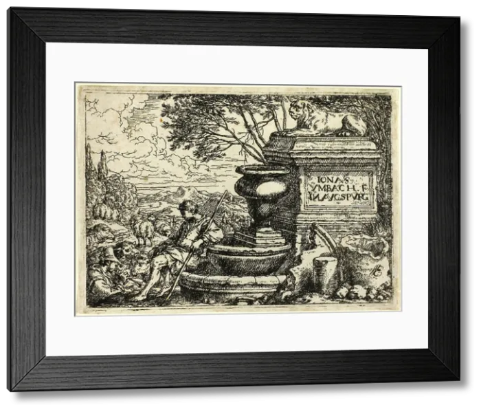 Framed Print : Italian Landscape with Ruins, n.d. Creator: Jonas Umbach Framed Print : Italian Landscape with Ruins, n.d. Creator: Jonas Umbach