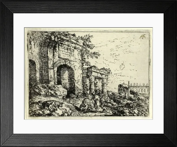 Framed Print : Italian Landscape with Ruins, n.d. Creator: Jonas Umbach Framed Print : Italian Landscape with Ruins, n.d. Creator: Jonas Umbach