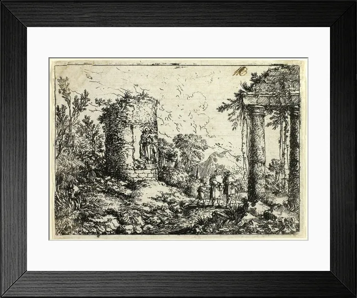Framed Print : Italian Landscape with Ruins, n.d. Creator: Jonas Umbach Framed Print : Italian Landscape with Ruins, n.d. Creator: Jonas Umbach