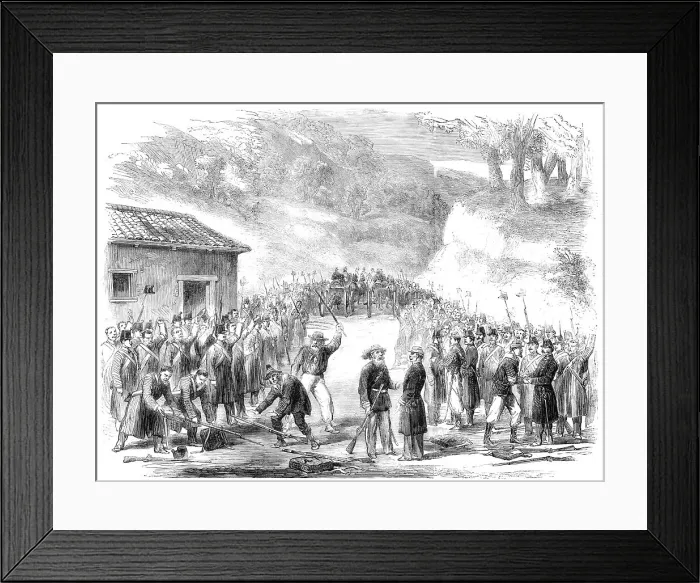 Framed Print : Surrender of the Neapolitan troops at Soveria, Calabria... 1860. Creator: Unknown Framed Print : Surrender of the Neapolitan troops at Soveria, Calabria... 1860. Creator: Unknown