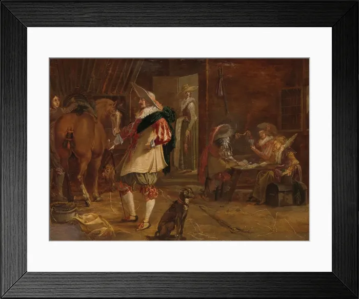 Framed Print : A Guard House, c.1635-c.1640. Creator: F Jansen Framed Print : A Guard House, c.1635-c.1640. Creator: F Jansen