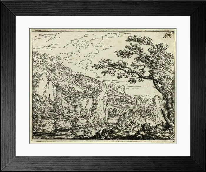Framed Print : Italian Landscape with Ruins, n.d. Creator: Jonas Umbach Framed Print : Italian Landscape with Ruins, n.d. Creator: Jonas Umbach