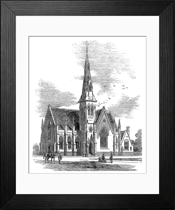 Framed Print : Chelsea new congregational church, Markham-Square, 1860. Creator: Unknown Framed Print : Chelsea new congregational church, Markham-Square, 1860. Creator: Unknown