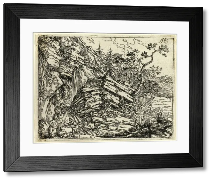 Framed Print : Italian Landscape with Ruins, n.d. Creator: Jonas Umbach Framed Print : Italian Landscape with Ruins, n.d. Creator: Jonas Umbach