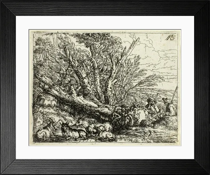 Framed Print : Italian Landscape with Ruins, n.d. Creator: Jonas Umbach Framed Print : Italian Landscape with Ruins, n.d. Creator: Jonas Umbach