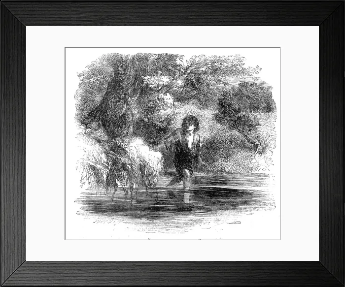 Framed Print : The Gipsy Child, 1860. Creator: Dalziel Brothers. The Gipsy Child, 1860. Creator: Dalziel Brothers Framed Print : The Gipsy Child, 1860. Creator: Dalziel Brothers. The Gipsy Child, 1860. Creator: Dalziel Brothers