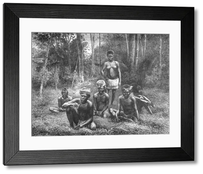 Framed Print : Group of Natives of New Caledonia; Some Account of New Caledonia, 1875. Creator: Unknown Framed Print : Group of Natives of New Caledonia; Some Account of New Caledonia, 1875. Creator: Unknown