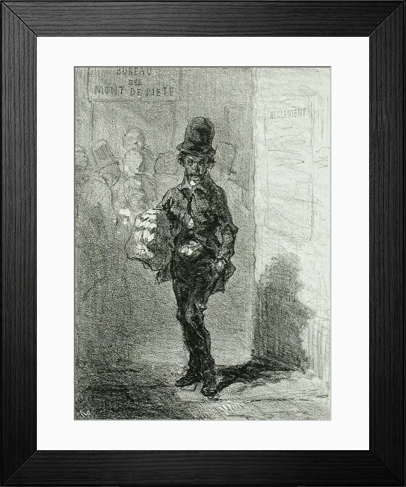Framed Print : Les Faillites de Cupidon, 1856. Creator: Félicien Rops Framed Print : Les Faillites de Cupidon, 1856. Creator: Félicien Rops