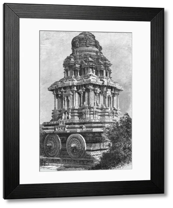 Framed Print : Original Form of the Car of Juggernath, constructed in stone; Notes on the Ancient... 1875. Creator: Unknown Framed Print : Original Form of the Car of Juggernath, constructed in stone; Notes on the Ancient... 1875. Creator: Unknown