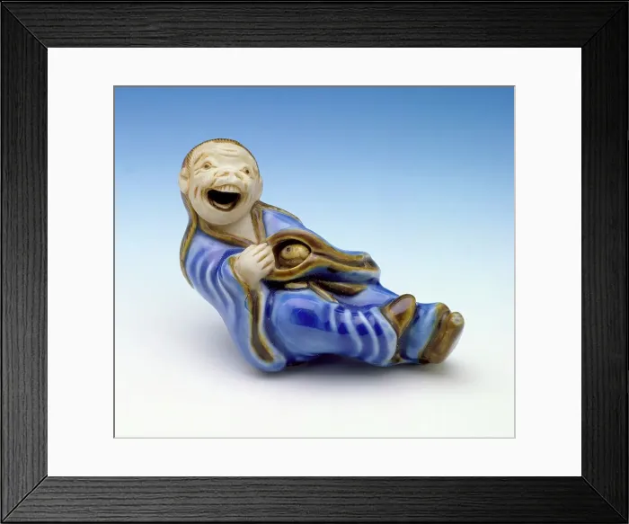 Framed Print : Immortal with Toad: Gama Sennin, Mid-19th century. Creator: Anon Framed Print : Immortal with Toad: Gama Sennin, Mid-19th century. Creator: Anon