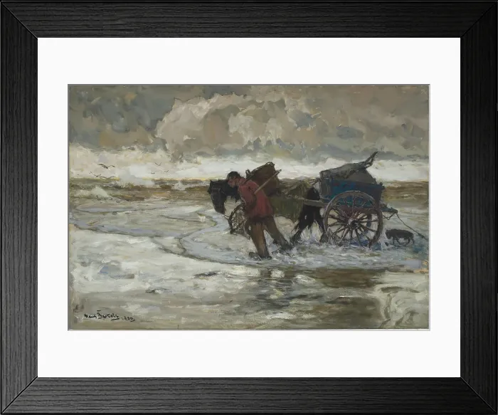Framed Print : At the Dunes , 1900. Creator: Hans von Bartels Framed Print : At the Dunes , 1900. Creator: Hans von Bartels