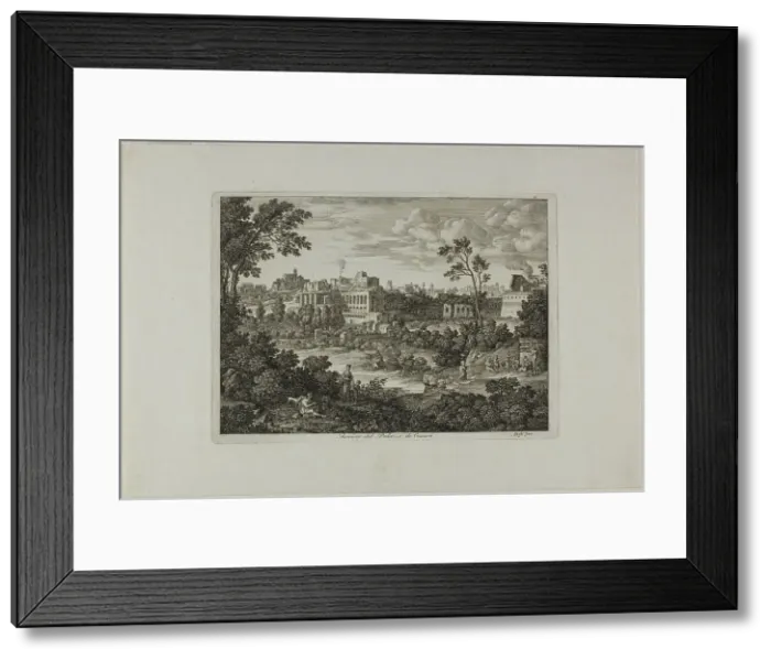 Framed Print : Ruins of the Palace of the Caesars, plate 18 from Die Römische Ansichten, 1810. Creator: Joseph Anton Koch