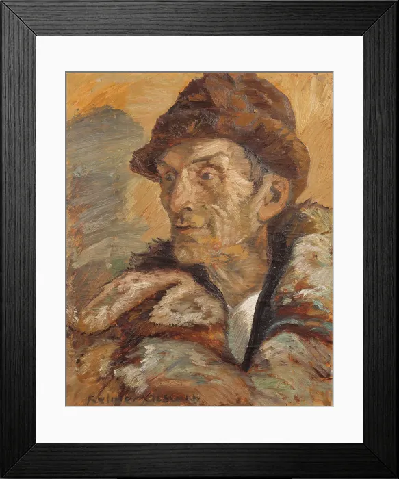 Framed Print : Farmer from Nordingrå, 1917. Creator: Helmer Osslund Framed Print : Farmer from Nordingrå, 1917. Creator: Helmer Osslund