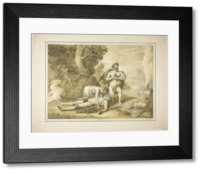 Framed Print : The Mourning of the Dead Abel, 1818. Creator: Joseph Anton Rhomberg Framed Print : The Mourning of the Dead Abel, 1818. Creator: Joseph Anton Rhomberg